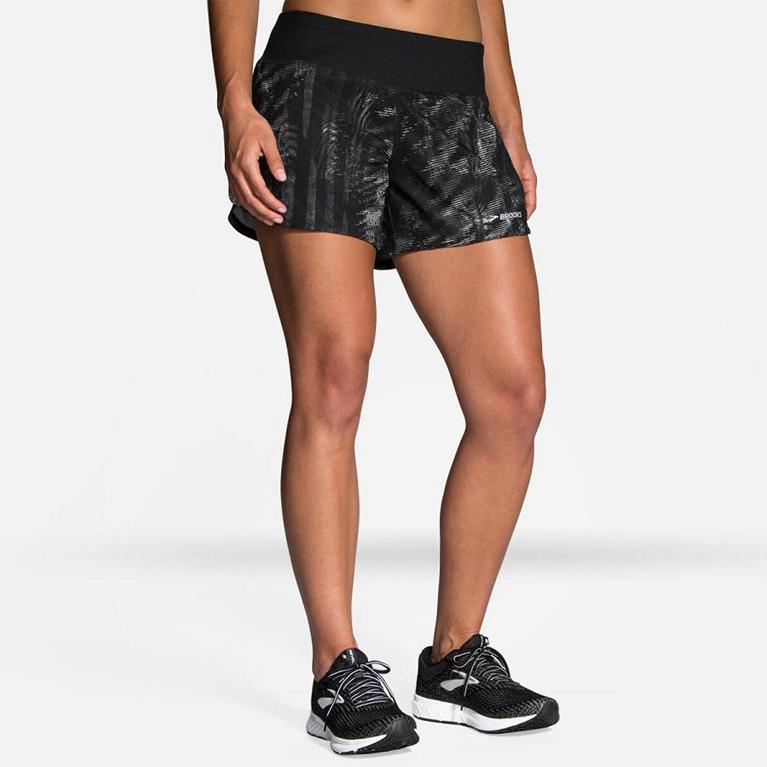 Brooks Chaser 5 Running Shorts - Women's - Grey (56073-IRXP)